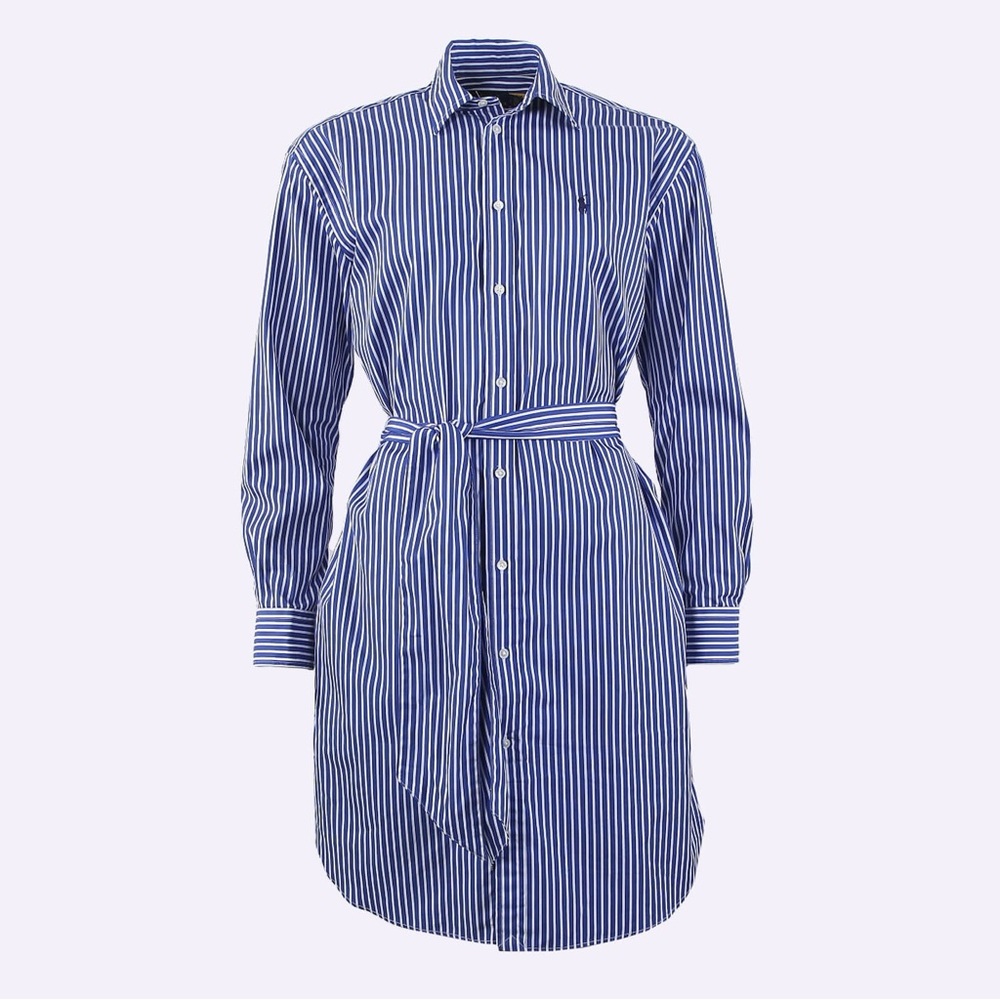 POLO RALP LAUREN Stripe Blue Dress NEW